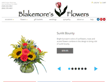 Tablet Screenshot of blakemoresflowers.com